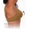 imageMomcozy Seamless Bras for Women Invisible Square Neckline No Underwire Comfort Wireless Everyday Bras Buttery Soft BraletteReef Gold