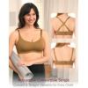 imageMomcozy Seamless Bras for Women Invisible Square Neckline No Underwire Comfort Wireless Everyday Bras Buttery Soft BraletteReef Gold