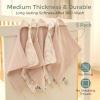 imageMomcozy Soft ampamp Absorbent Baby Washcloths  4 Layer Design Medium Thickness Premium Cotton for Newborns SkinGreat for Bathing Wiping ampamp onThego Use Shower Gift and Essential5 Pack 10x10 inchVeggie Joy