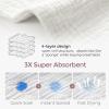imageMomcozy Soft ampamp Absorbent Baby Washcloths  4 Layer Design Medium Thickness Premium Cotton for Newborns SkinGreat for Bathing Wiping ampamp onThego Use Shower Gift and Essential5 Pack 10x10 inchSnowy White