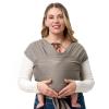 imageMomcozy Baby Wrap Carrier Easy to Wear Infant Carrier Slings Lightweight Hands Free Baby Sling Adjustable Baby Carriers for Newborn to Toddler 835 lbs BlackBrown