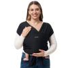 imageMomcozy Baby Wrap Carrier Easy to Wear Infant Carrier Slings Lightweight Hands Free Baby Sling Adjustable Baby Carriers for Newborn to Toddler 835 lbs BlackBlack