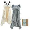 imageMomcozy Hooded Baby TowelsVisualize Health Label 2 Pack Premium Coral Fleece Bath Towel with Large SizeUltra Absorbent for Baby Comfort Great Gift for Newborn Toddler and Kids28quotx 55quot L x WElephant and Panda