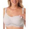 imageMomcozy Nursing Bras for Breastfeeding Seamless Ultra Comfort Maternity Bra with Performax Technology U Neck Pregnancy BraLight Grey