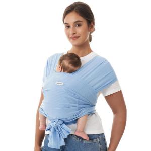 imageMomcozy Baby Wrap Carrier Easy to Wear Infant Carrier Slings Lightweight Hands Free Baby Sling Adjustable Baby Carriers for Newborn to Toddler 835 lbs BlackAir MeshLight Blue