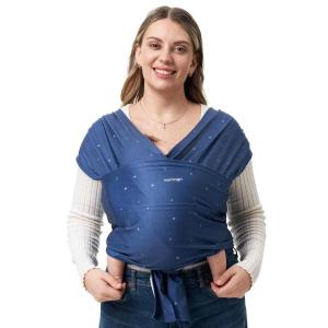 imageMomcozy Baby Wrap Carrier Easy to Wear Infant Carrier Slings Lightweight Hands Free Baby Sling Adjustable Baby Carriers for Newborn to Toddler 835 lbs BlackStarry Sky