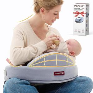 imageMomcozy Exclusive Memory Foam Nursing Pillow  Pioneering Safety FencePlus Size Breastfeeding Pillow for Ergonomic Comfort ampamp SupportEasier and Healthier Nursing  Fit for All Removable CoverGrey  Premium Memory Foam 