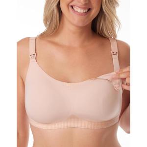 imageMomcozy Nursing Bras for Breastfeeding Seamless Ultra Comfort Maternity Bra with Performax Technology U Neck Pregnancy BraOyster Pink