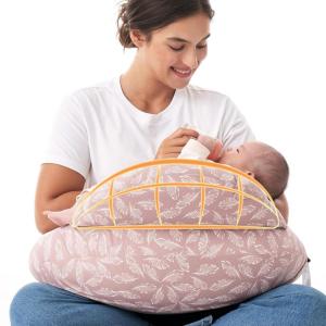 imageMomcozy Original Nursing Pillow for BreastfeedingPioneering Safety Fence Wider Feeding Pillows for More Support for Mom ampamp Baby Easier Nursing ampamp Hand Free Fit for All Removable Cotton CoverPink