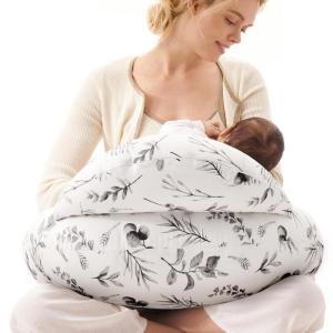imageMomcozy Original Nursing Pillow for BreastfeedingPioneering Safety Fence Wider Feeding Pillows for More Support for Mom ampamp Baby Easier Nursing ampamp Hand Free Fit for All Removable Cotton CoverInk Embrace