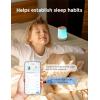 imageBaby Sound Machine Momcozy White Noise Machine for Baby Sleeping with Night Light Toddler Sleep Trainer with 34 Soothing Sounds Timer App Remote Control Personal Sleep Routine BlueWood Grain