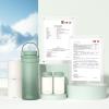 imageMomcozy 22oz Portable Breast Milk Cooler for Outdoor Life Saver with 360 Total Cooling for 24 Hours Larger Capacity Travel Breastmilk Chiller with 2pcs Baby Bottles for Breastmilk Storage GreenGreen