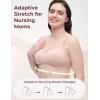 imageMomcozy 4in1 Pumping Bra Hands Free for AllDay Wear Breast Pump Bra with Cooling Fabric Jelly Strip Support Nursing BraOyster Pink