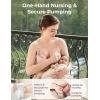 imageMomcozy 4in1 Pumping Bra Hands Free for AllDay Wear Breast Pump Bra with Cooling Fabric Jelly Strip Support Nursing BraOyster Pink