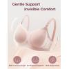 imageMomcozy 4in1 Pumping Bra Hands Free for AllDay Wear Breast Pump Bra with Cooling Fabric Jelly Strip Support Nursing BraOyster Pink