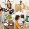 imageMomcozy 8000mAh Portable Stroller Fan 27H Ultralong Life Detachable 4 Speed 360Rotate LED Night Light with 2 Modes USB Rechargeable Handheld Cooling Fan for TravelBedroomCar SeatSage