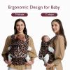 imageMomcozy Baby Carrier  Ergonomic Cozy and Lightweight Carrier for 324 Months Effortless to Put On Ideal for HandsFree Parenting Enhanced Lumbar Support Purehug for Infant to Toddler BlackCottonLeopard