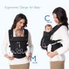 imageMomcozy Baby Carrier  Ergonomic Cozy and Lightweight Carrier for 324 Months Effortless to Put On Ideal for HandsFree Parenting Enhanced Lumbar Support Purehug for Infant to Toddler BlackAir MeshBlack
