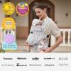 imageMomcozy Baby Carrier  Ergonomic Cozy and Lightweight Carrier for 324 Months Effortless to Put On Ideal for HandsFree Parenting Enhanced Lumbar Support Purehug for Infant to Toddler BlackLinenTime Heritage Beige