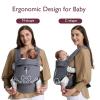 imageMomcozy Baby Carrier  Ergonomic Cozy and Lightweight Carrier for 324 Months Effortless to Put On Ideal for HandsFree Parenting Enhanced Lumbar Support Purehug for Infant to Toddler BlackCottonGrey