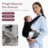 imageMomcozy Baby Carrier  Ergonomic Cozy and Lightweight Carrier for 324 Months Effortless to Put On Ideal for HandsFree Parenting Enhanced Lumbar Support Purehug for Infant to Toddler BlackCottonBlack