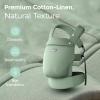 imageMomcozy Baby Carrier with Natural Cotton Linen Built to Last Ergonomic Design 744lbs for Infant and Toddler Lightweight and Comfortable HandsFree for MomsampampDads Light AmberSage Green