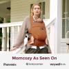 imageMomcozy Baby Carrier with Natural Cotton Linen Built to Last Ergonomic Design 744lbs for Infant and Toddler Lightweight and Comfortable HandsFree for MomsampampDads Light AmberSepia