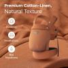 imageMomcozy Baby Carrier with Natural Cotton Linen Built to Last Ergonomic Design 744lbs for Infant and Toddler Lightweight and Comfortable HandsFree for MomsampampDads Light AmberSepia