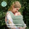 imageMomcozy Baby Carrier with Natural Cotton Linen Built to Last Ergonomic Design 744lbs for Infant and Toddler Lightweight and Comfortable HandsFree for MomsampampDads Light AmberSage Green