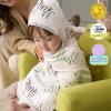 imageMomcozy Baby Hooded Towel 2 Pack Baby Towel Set Super Soft Bath Towel with Original Design Shower Gifts for Infant Toddler 28 X 28 Inch Lemon LeavesBravery Buddies