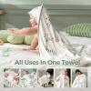 imageMomcozy Baby Hooded Towel 2 Pack Baby Towel Set Super Soft Bath Towel with Original Design Shower Gifts for Infant Toddler 28 X 28 Inch Lemon LeavesBravery Buddies