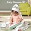 imageMomcozy Baby Hooded Towel 2 Pack Baby Towel Set Super Soft Bath Towel with Original Design Shower Gifts for Infant Toddler 28 X 28 Inch Lemon LeavesBravery Buddies