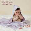 imageMomcozy Baby Hooded Towel 2 Pack Baby Towel Set Super Soft Bath Towel with Original Design Shower Gifts for Infant Toddler 28 X 28 Inch Lemon LeavesInk Wash Leaves