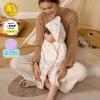 imageMomcozy Baby Hooded Towel 2 Pack Baby Towel Set Super Soft Bath Towel with Original Design Shower Gifts for Infant Toddler 28 X 28 Inch Lemon LeavesJoy