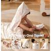imageMomcozy Baby Hooded Towel 2 Pack Baby Towel Set Super Soft Bath Towel with Original Design Shower Gifts for Infant Toddler 28 X 28 Inch Lemon LeavesJoy