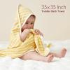 imageMomcozy Baby Hooded Towel 2 Pack Baby Towel Set Super Soft Bath Towel with Original Design Shower Gifts for Infant Toddler 28 X 28 Inch Lemon LeavesLemon Leaves