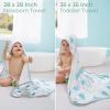 imageMomcozy Baby Hooded Towel 2 Pack Baby Towel Set Super Soft Bath Towel with Original Design Shower Gifts for Infant Toddler 28 X 28 Inch Lemon LeavesMarine Turtle Magic