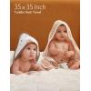 imageMomcozy Baby Hooded Towel 2 Pack Baby Towel Set Super Soft Bath Towel with Original Design Shower Gifts for Infant Toddler 28 X 28 Inch Lemon LeavesOcean Whimsy