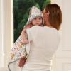 imageMomcozy Baby Hooded Towel 2 Pack Baby Towel Set Super Soft Bath Towel with Original Design Shower Gifts for Infant Toddler 28 X 28 Inch Lemon LeavesPetite Blossom