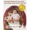 imageMomcozy Baby Hooded Towel Muslin Swaddle Blankets