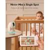 imageMomcozy Baby Monitor BM03 Addon Camera Unit Full HD 1080P Resolution Addable SD Card PanTiltZoom Camera Baby Monitor Camera Easy to PairNot Compatible BM01 Baby Monitor