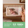 imageMomcozy Baby Monitor with 2 Cameras 55quot 1080P Full HD Split Screen Video Baby Monitor with Camera and Audio No WiFi 5000mAh Battery ECO VOX Clear Night Vision 1640ft Range SD Card not Included