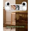 imageMomcozy Baby Monitor with 2 Cameras 55quot 1080P Full HD Split Screen Video Baby Monitor with Camera and Audio No WiFi 5000mAh Battery ECO VOX Clear Night Vision 1640ft Range SD Card not Included