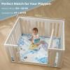 imageMomcozy Baby Play Mat for Floor 50x50 Thickened Playpen Mat Playmate for Baby Tummy Time Waterproof ampamp NonSlip Foldable Outdoor Mat with Carrying Handle Forest WorldBlue Ocean