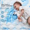 imageMomcozy Baby Play Mat for Floor 50x50 Thickened Playpen Mat Playmate for Baby Tummy Time Waterproof ampamp NonSlip Foldable Outdoor Mat with Carrying Handle Forest WorldBlue Ocean
