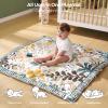 imageMomcozy Baby Play Mat for Floor 50x50 Thickened Playpen Mat Playmate for Baby Tummy Time Waterproof ampamp NonSlip Foldable Outdoor Mat with Carrying Handle Forest WorldGreen Forest
