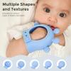 imageMomcozy Baby Teether Toys  Food Grade Silicone Teething Relief 06 Months  Essential Toy 612 Months  Green and PinkBlue and Yellow