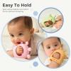imageMomcozy Baby Teether Toys  Food Grade Silicone Teething Relief 06 Months  Essential Toy 612 Months  Green and PinkPink and Green