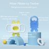 imageMomcozy Baby Teether Toys Water Fillable Silicone Cold Baby Teething Toys Chill Teether Baby Water Teether for Teething Relief 012 Months Green and Pink 2 PcsYellow and Blue