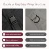 imageMomcozy Baby Wrap Carrier SkinFriendly Fabric Easy to Wear Baby Carrier Sling TShirt Design Hands Free Baby Carriers Newborn to Toddler 835lbs Adjustable Buckle Suit for Waist 3047inch BlackAirMeshBlack
